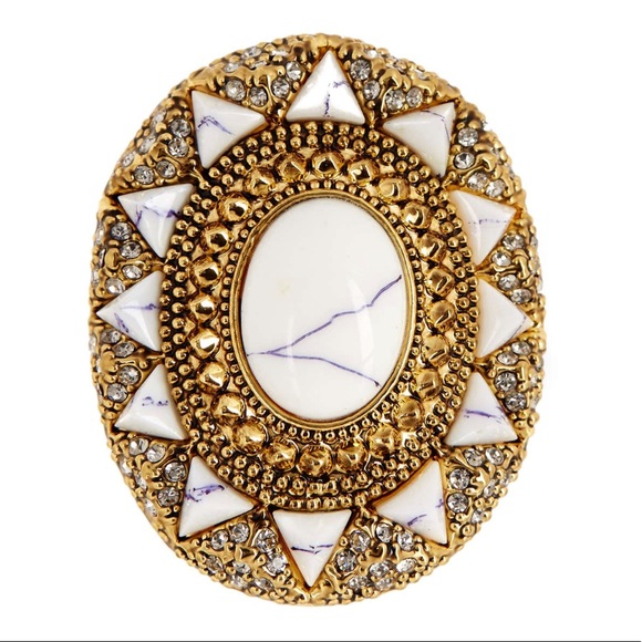 {MARI} House of Harlow 1960 Ruins Cocktail Ring - Picture 5 of 8